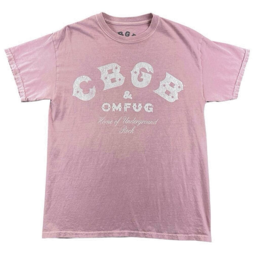 CBGB & OMFUG Home of Underground Rock Pink Graphic Band T-Shirt S/M